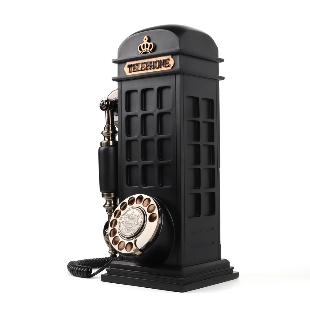 Antique telephone Wedding Guest Audio Book Antique Telephone Booth Decorative Recording Phone Audio Guestbook for Wedding