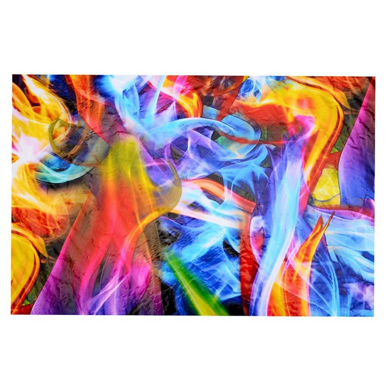 

3X Rainbow Flames Hydrographic Film Water Transfer Printing Film Hydro Dip Film 50Cmx100cm