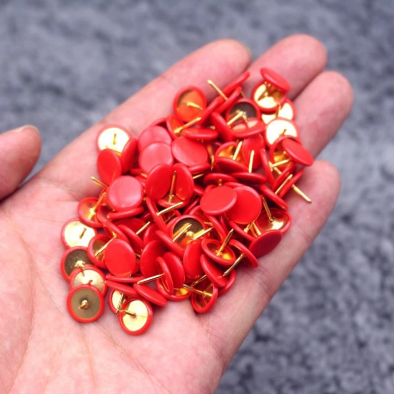 100 Pieces Colors Thumbtack Roundness Decorative Push Pins Thumb Tacks for Wall Cork Boards Paper,Bulletin Board