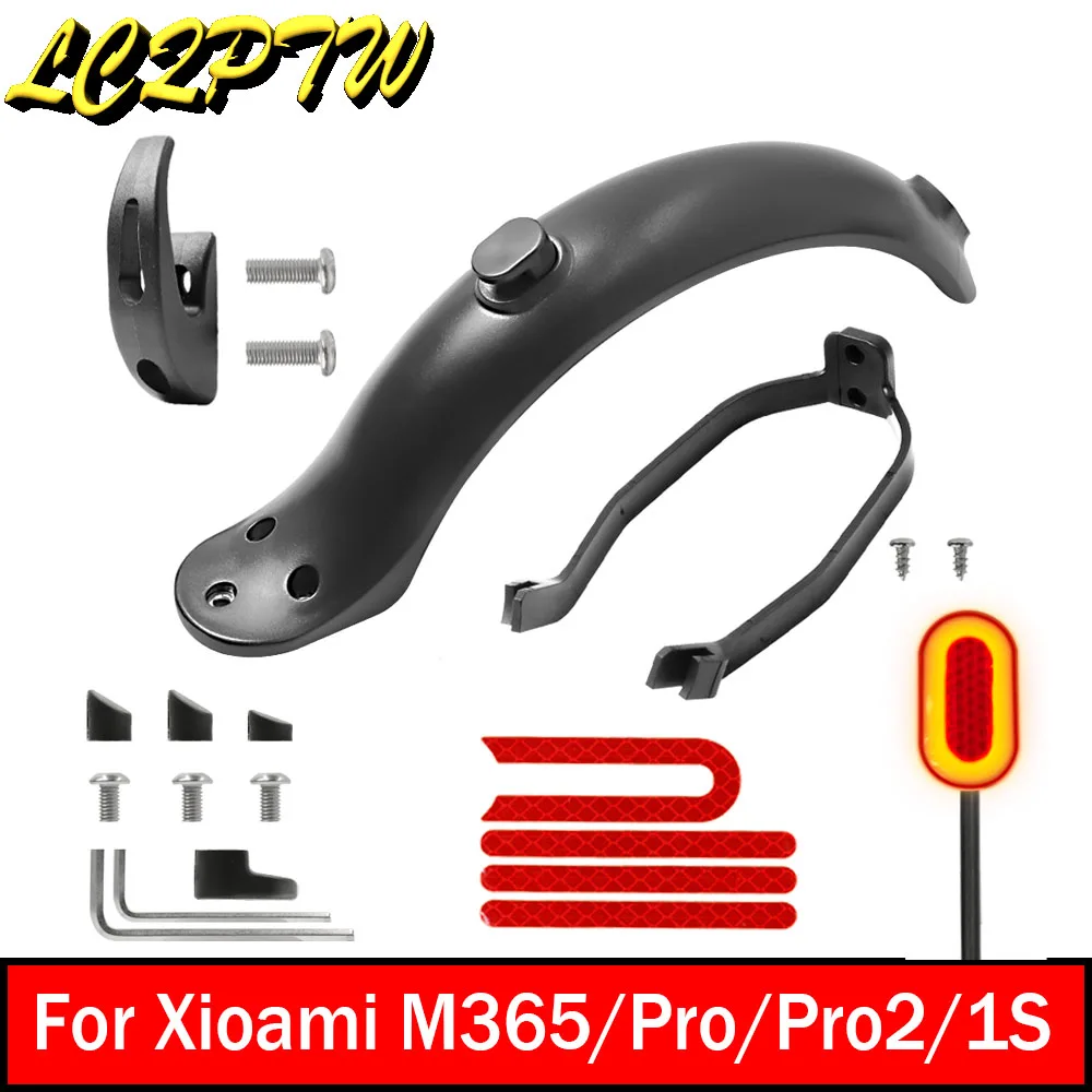 Scooter Elettrico Parafango Posteriore Scooter Parafango Staffa Fanale Posteriore Gancio Anteriore Riflettente Per Xiaomi M365/M187/Pro/Pro2 Accessori