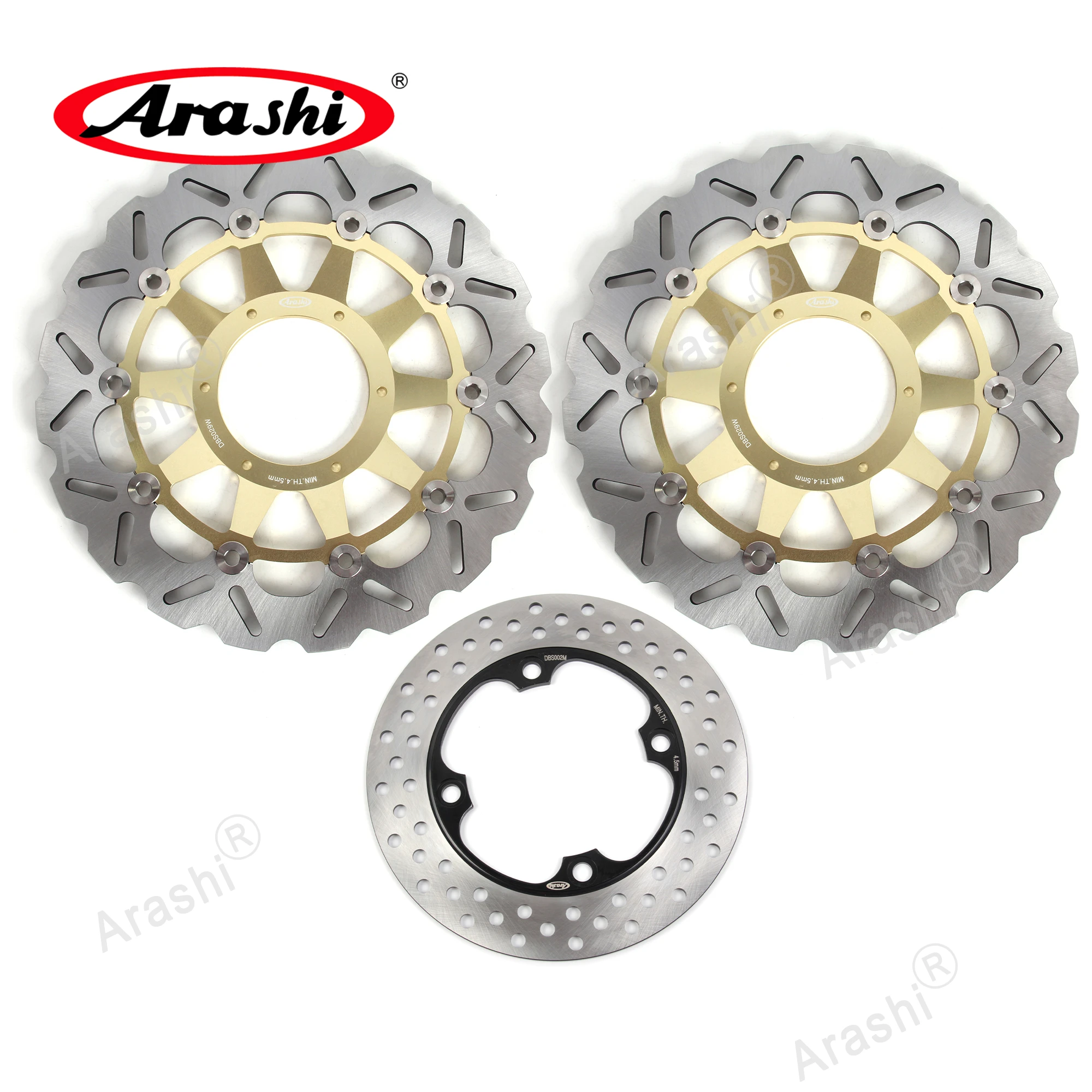 

ARASHI Brake Disc For HONDA CBR1000RR 2006 2007 CBR 1000 RR Front Rear Brake disk Rotors CNC aluminum 1000RR Black GOLD