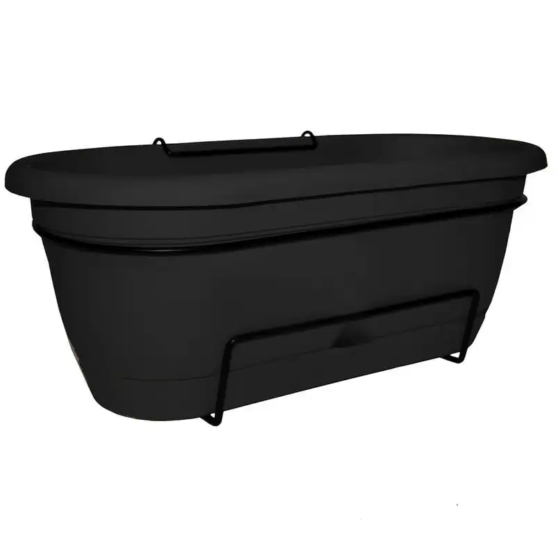 

Lucca Self Watering Oval Resin Balcony Box Planter - Black Seedling lables plastic Garden pots & planters Garden decoration outd