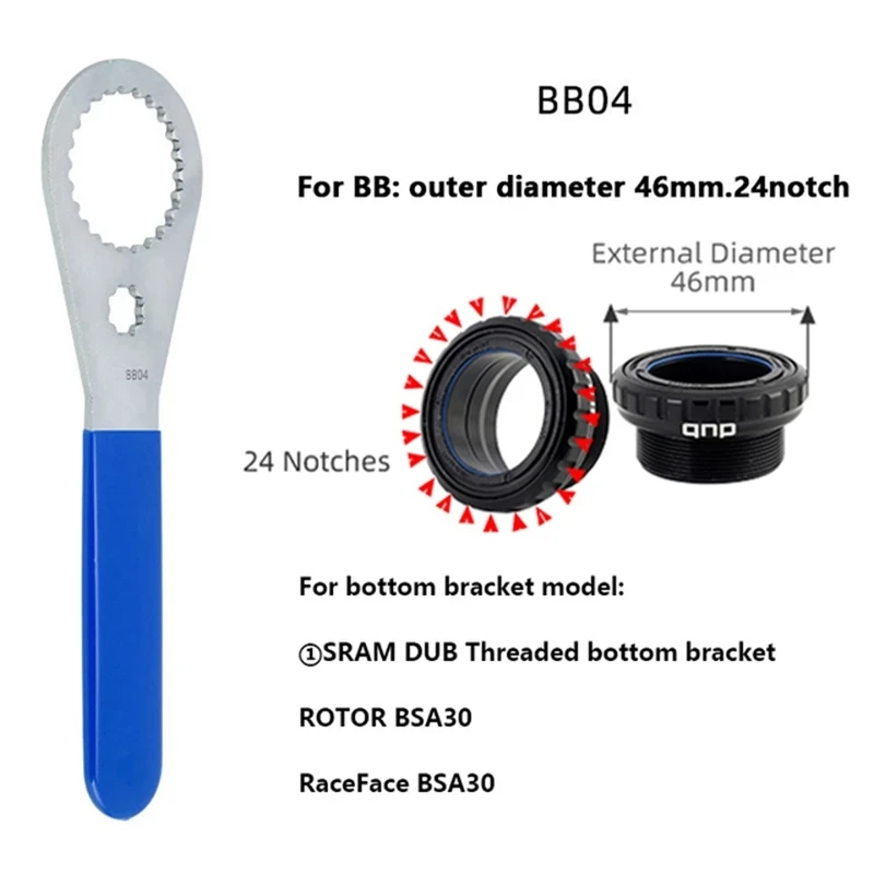 MTB Road Bike Bottom Bracket Tools 39/40.5/44/46mm Aluminum Alloy BB Installation Removal Wrench DUB BB91 BB71 BB51 BSA30 BB386 bicycle bottom bracket tool