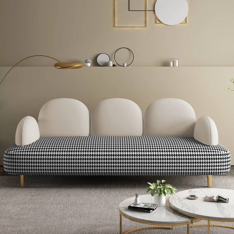 패브릭 안락 의자 북유럽 소파, 레이지 라운지, 러브 시트, 3 좌석 독서 스트레이트 소파, 전신 초경량 소파, 2 플라자 가구 