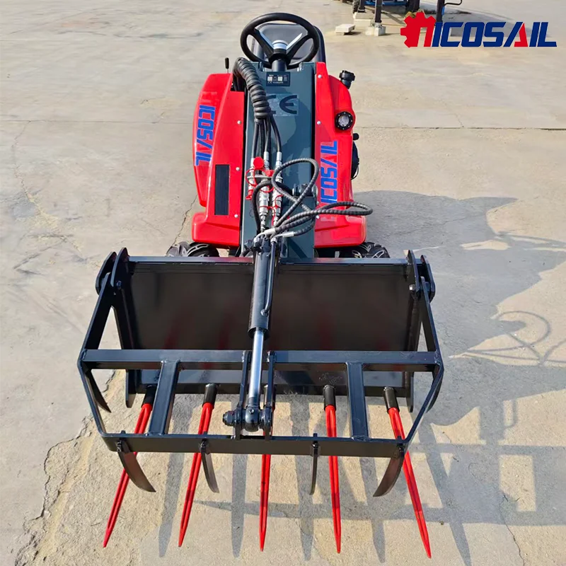 Mini-Schranklader 10 kW mit 400 kg 500 kg Kapazität, dreirädriger Radlader trifft auf Euro 5/EPA-Standards