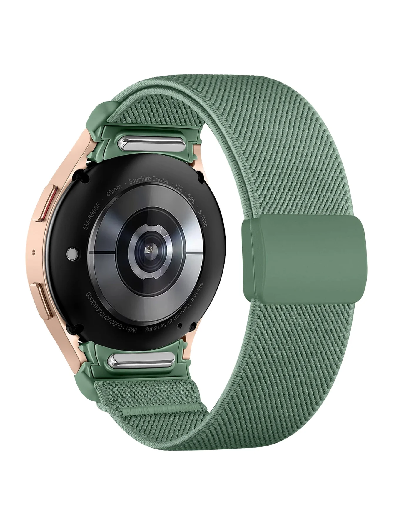 Versatile 20mm Adjustable Nylon Elastic Smartwatch Strap