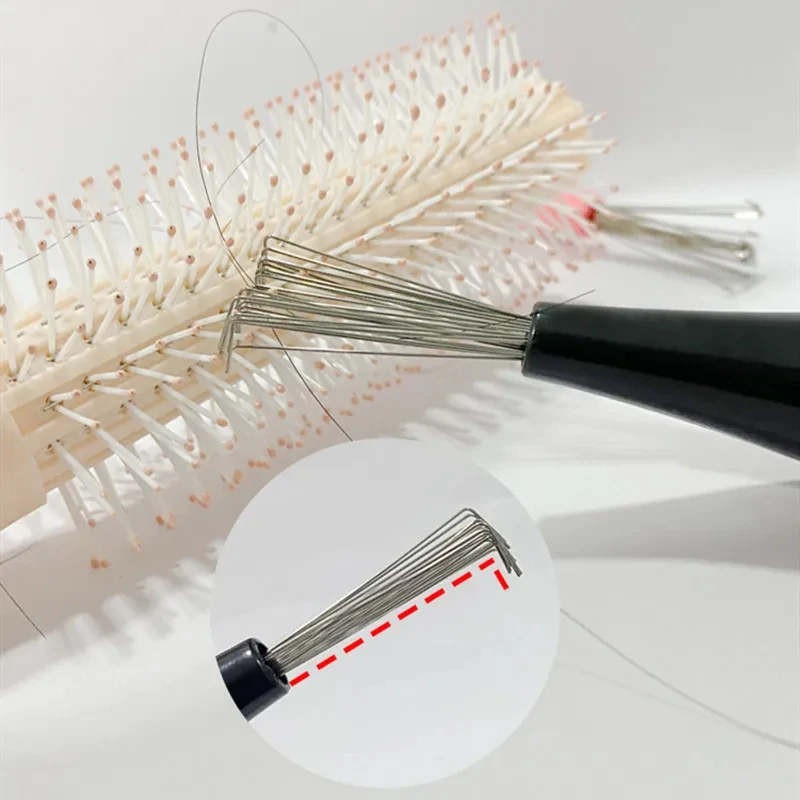 Versatile Hair Brush Cleaning Tool with Plastic Handle