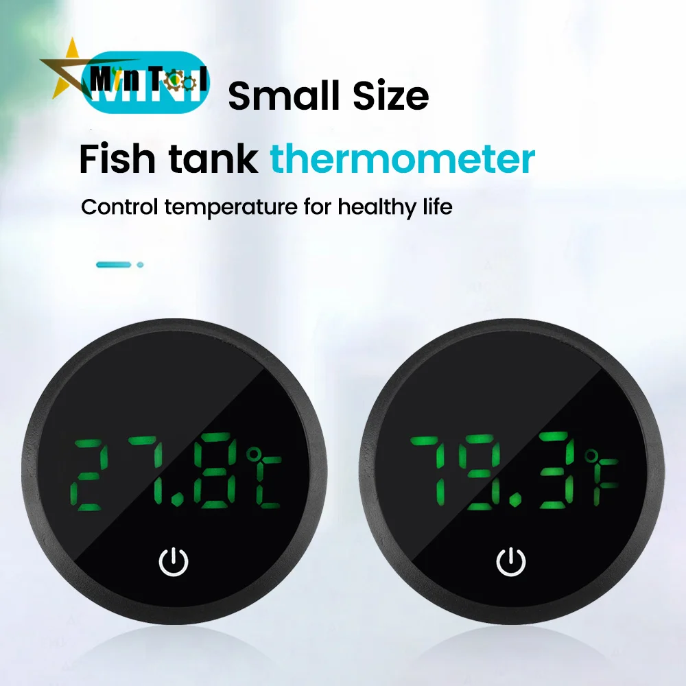 Fish Tank Thermometer Digital Accessories With Led Hd Display Pet