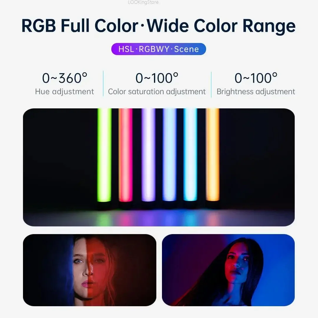 VILTROX K60 RGB Video Light Stick 20W 2500K-8500K APP 26 FX Photo Studio Kits Photography Lighting 4