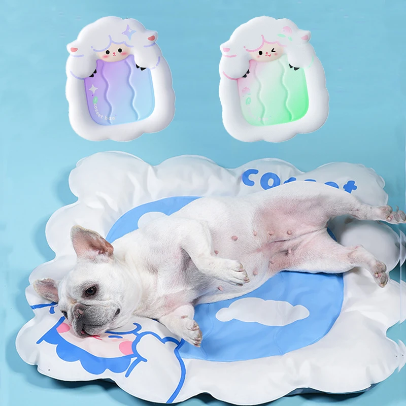 

Охлаждающий коврик для собак, дышащая моющаяся подстилка для маленьких собак, в форме овцы