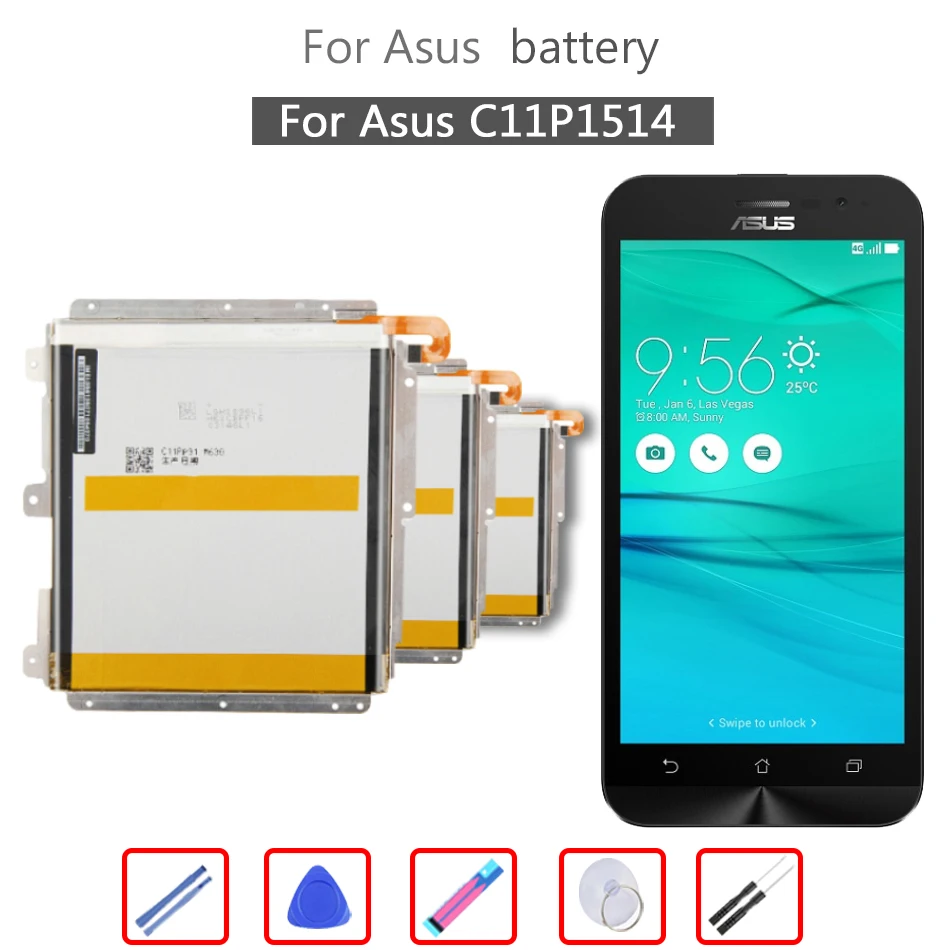 

Аккумулятор C11P1514 для ASUS ZenPad 3 8,0 ZenPad3 ZT581KL 4545/4680 мАч + бесплатный инструмент