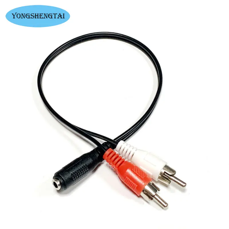 

5 шт., аудиокабель с разъемом 3,5 мм на два разъема «Лотос»