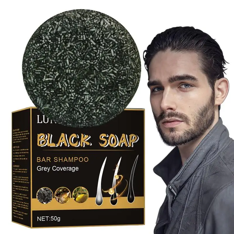 GreyHairRemovalSoap50gBlackHairShampooBarBlackeningShampoo