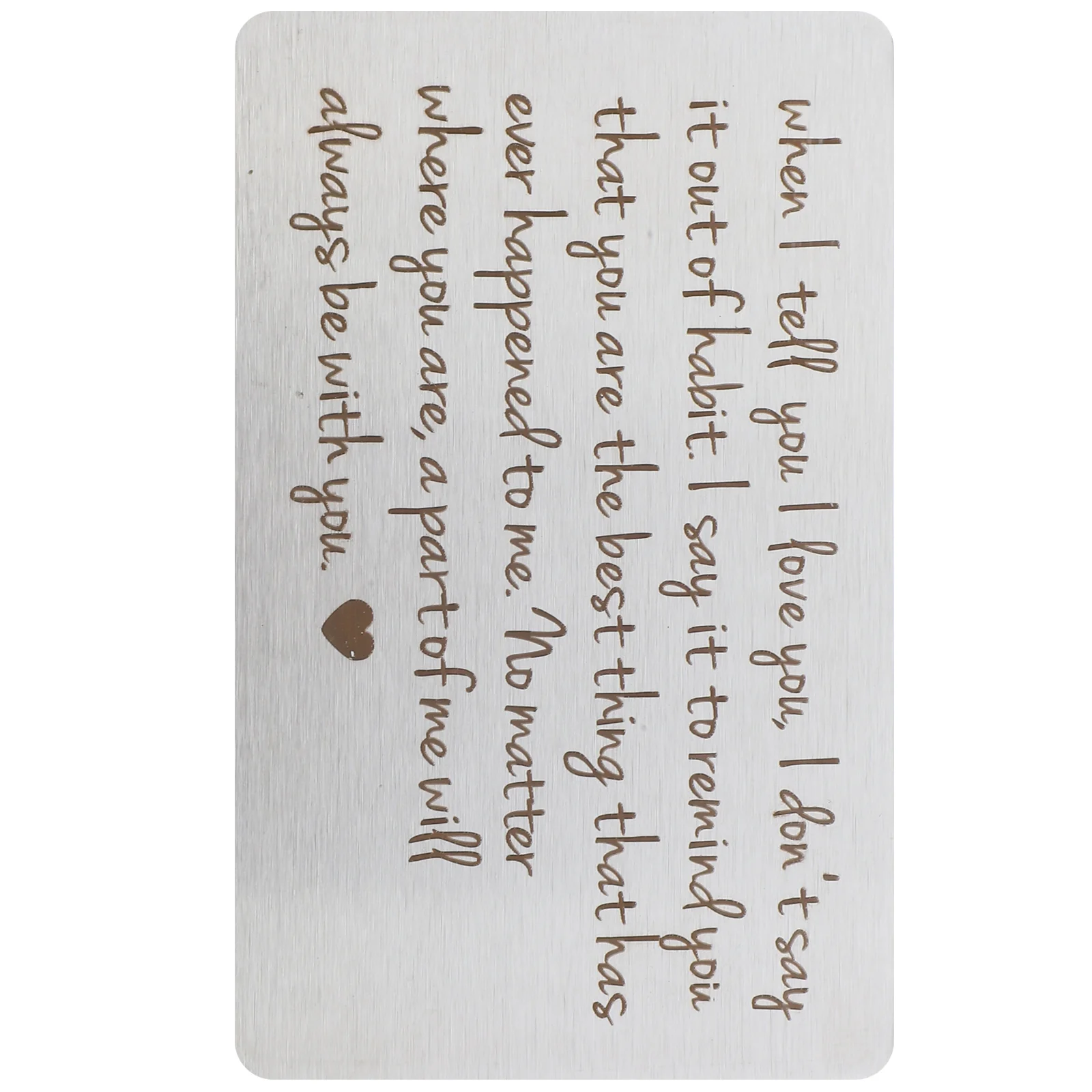 

Stainless Steel Wallet Hubby Valentines Day Gift Aluminum Cards Commemorate Doilies Inset Purse Husband Gifts