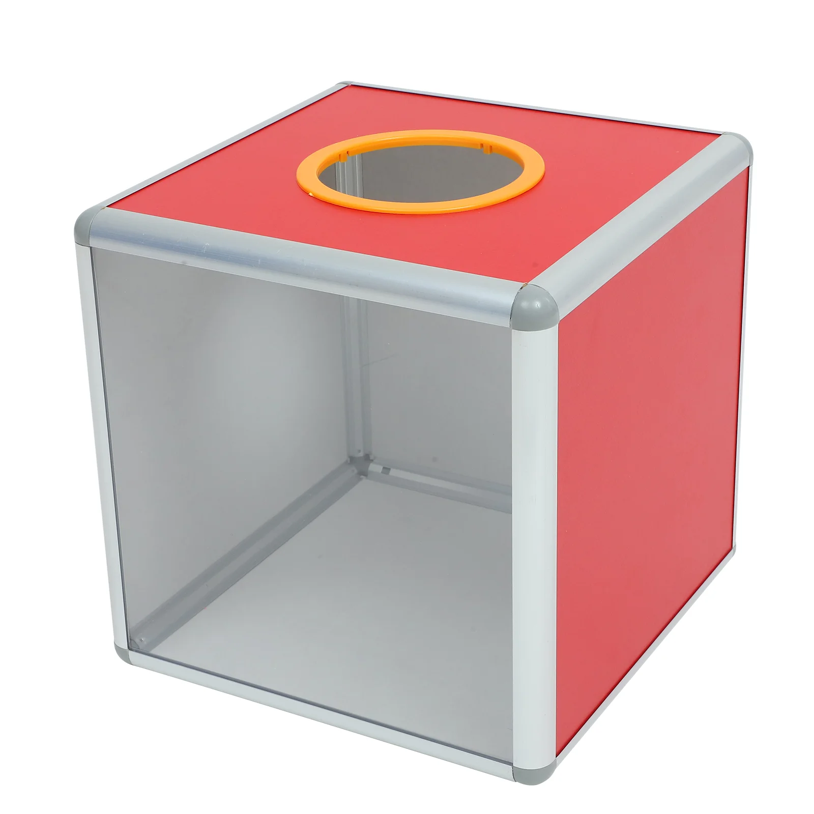 Lottery Box Donation Boxes for Fundraising Case Ticket Holders Aluminum Alloy Raffle