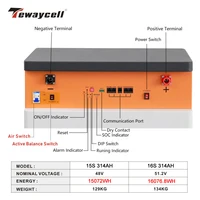 Tewaycell 51.2V 314Ah 16KWh Lifepo4 batterie 48V 15KWh Pack Powerwall intégré BMS ESS système de stockage solaire d'énergie domestique ue sans taxe 2
