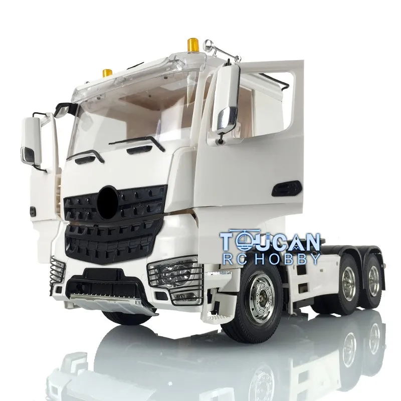 1/14 RC 3축 무도색 트랙터 트럭 6*4 키트 오픈 도어 버전 35T 540 모터 DIY 야외 모델 전기차 TH16853