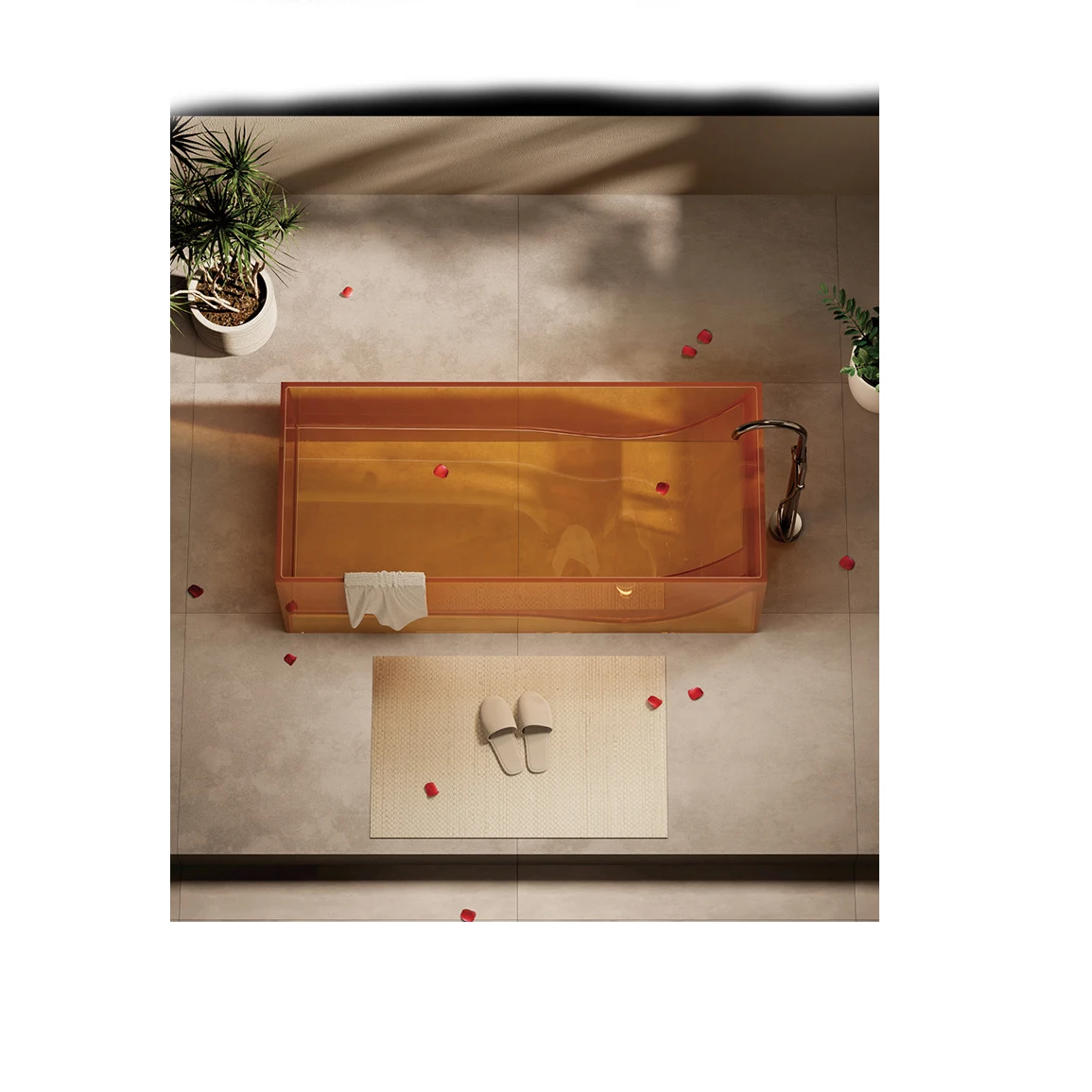 1700 X 720 X 550 MM COLOURFUL RESIN BATHTUB FREESTANDING TUB 8607C 2
