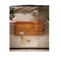 1700 X 720 X 550 MM COLOURFUL RESIN BATHTUB FREESTANDING TUB 8607C 2
