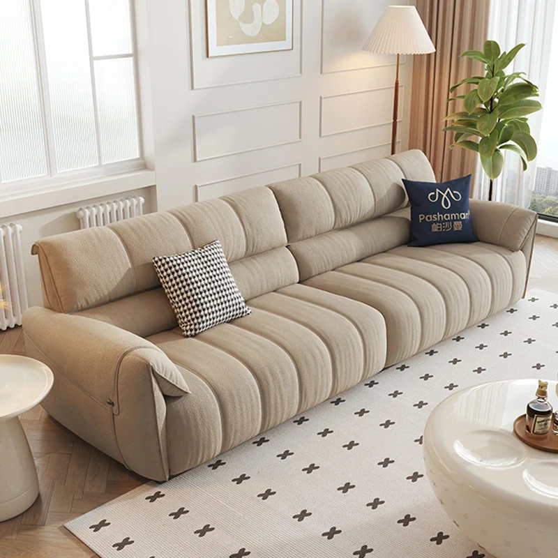 

Curve Ergonomic Sofa Luxury Nordic Style Scratch Protector Relax Sofa Wood Legs Quilted Sillon Reclinable Furniture Recliner