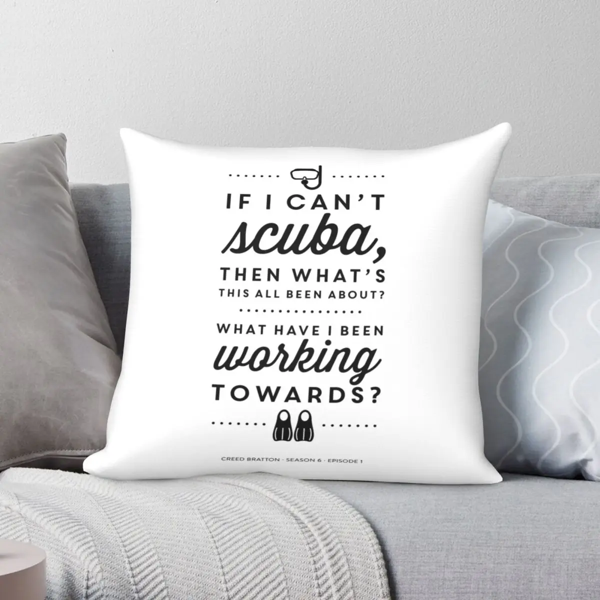 

If I Can't Scuba Pillowcase Polyester Linen Velvet Printed Zip Decor Throw Pillow Case Home Cushion Cover