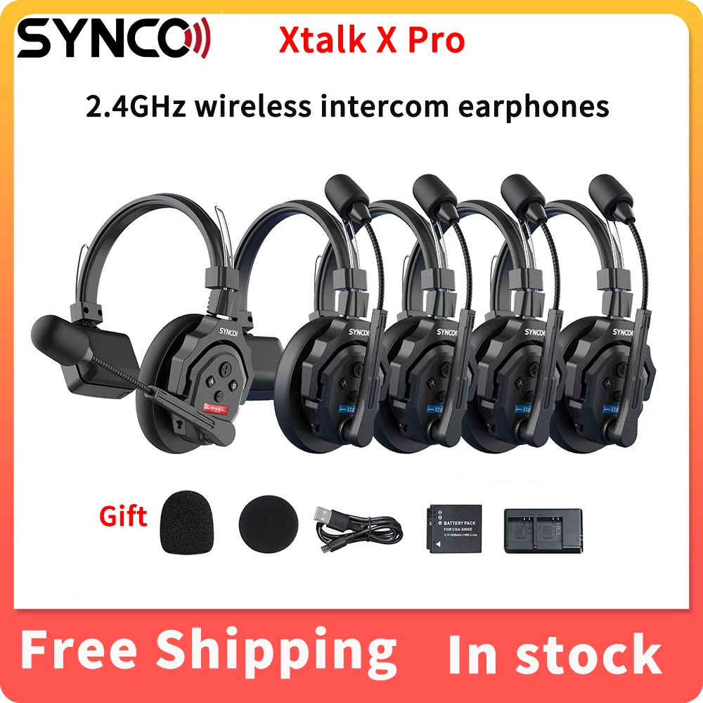 Synco Xtalk Pro X2 X5 X9 2.4Gワイヤレスインターコムシステム、全二