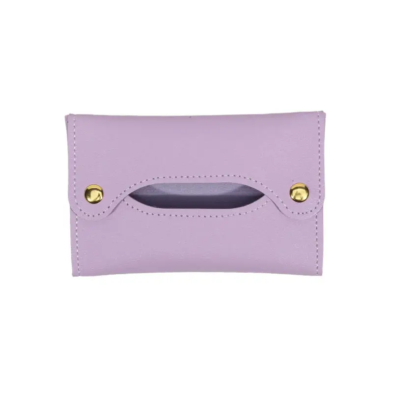 Simple Portable Pocket Tissue Paper Towel Cover PU Convenient To Store Universal Tissues Box Simple Modern Small Tissue Holder 6