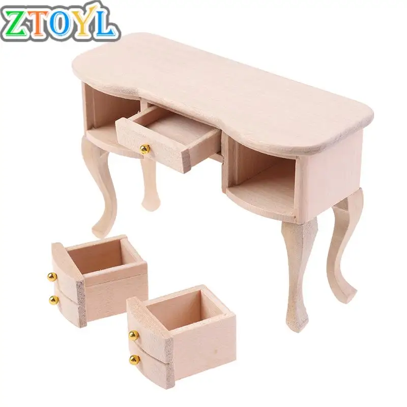 

1:12 миниатюрный деревянный Неокрашенный кукольный домик настольная модель мебель аксессуары Рождественский подарок кукольный домик