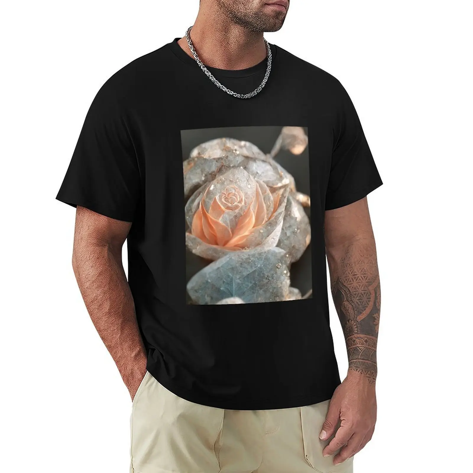

Winter Rose T-Shirt blacks hippie clothes black t shirts for men