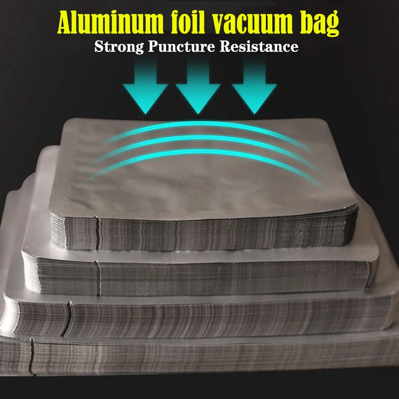 

Wholesale Heat Sealing Aluminum Foil Bag Vacuum Price Heat Seal Open Top Aluminum Foil Mylar Bags Pure Aluminum Foil Vacuum Bag