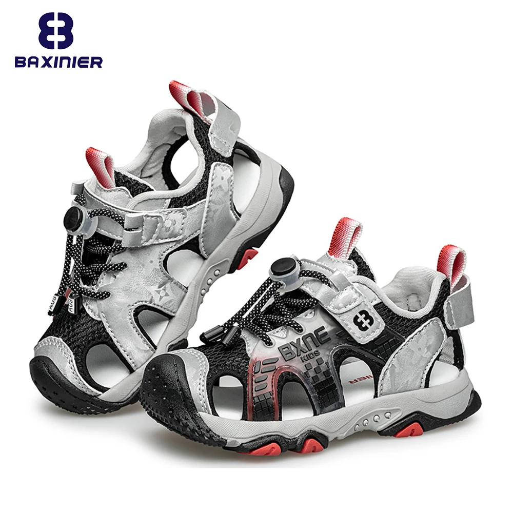 Baxinier Sandali Estivi Per Bambini Hook-Loop Sandali Per Bambini All'Aperto Antiscivolo Fondo Morbido Sandali Per Bambini Primi Camminatori