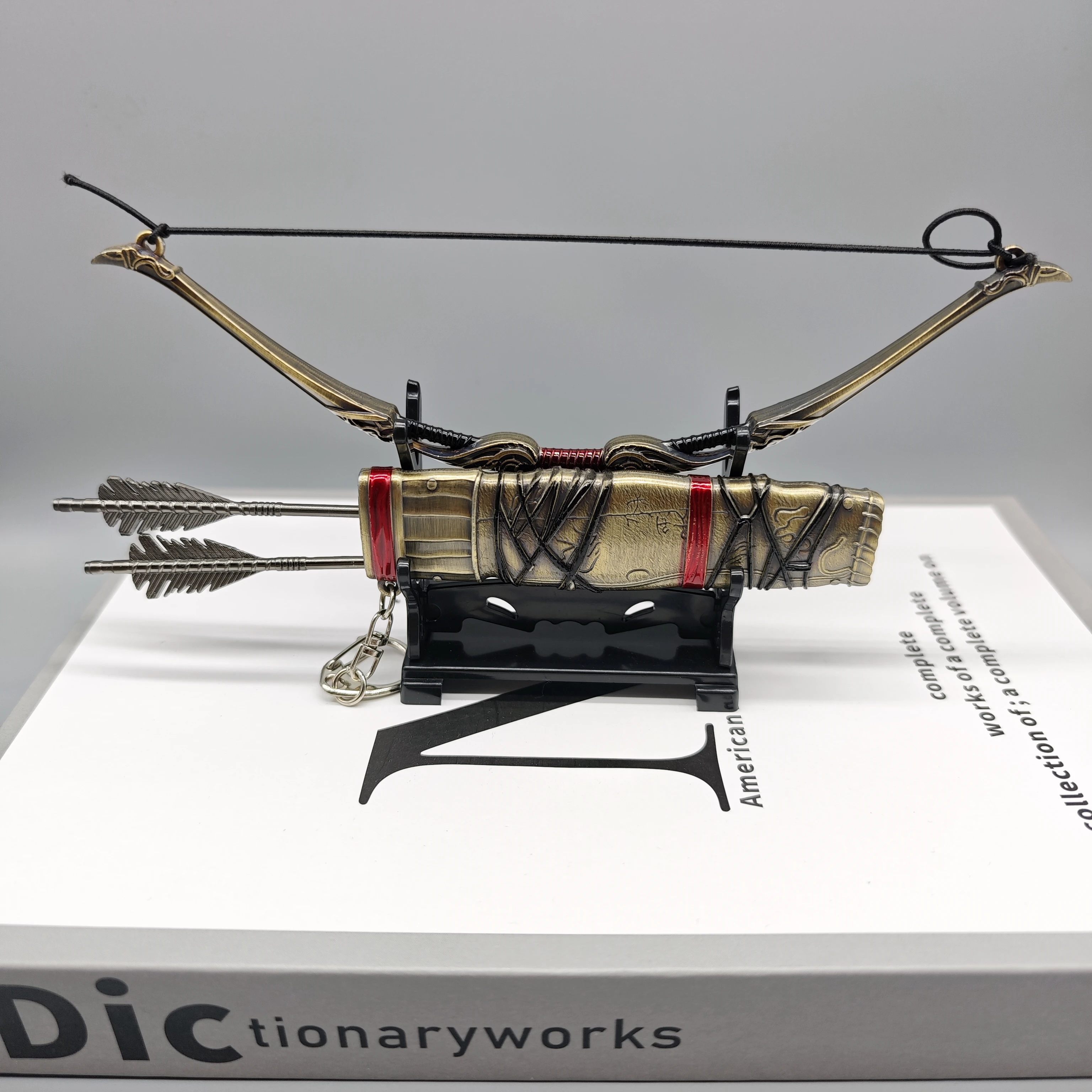 갓 오브 워 게임 주변 금속 무기 아사 활 공예 모델, 활 화살 코스프레 장난감 키체인 장식품, 정적 디스플레이, 17cm -  AliExpress