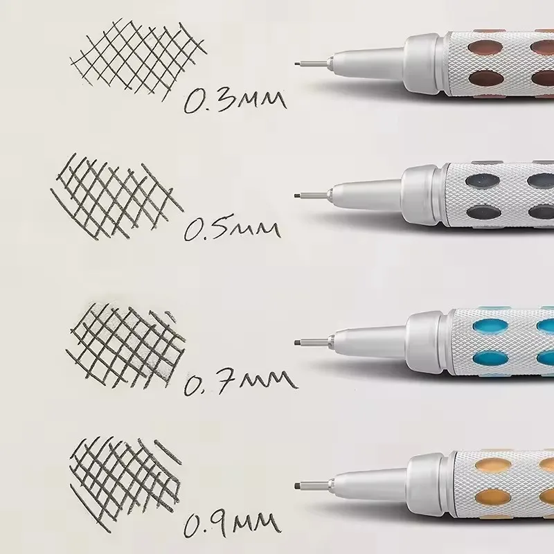 Pentel Graph Gear 1000 Mechanical Drafting Pencil With Eraser Metal Body 1pc Automatic Pencil Japanese 0.5 mm 0.3 mm 0.7 0.9 mm 5