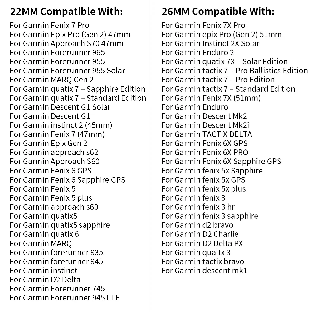  Ϸ Ʈ,   965 955 945 745 , Instinct 2 2X/Approach S70 S60, 47mm 극̵ 22mm 26mm ð 