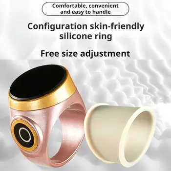 Electronic Smart Tally Counter Waterproof Button Tally Ring Rechargeable Time Reminder Finger Ring Counter Clicker 4