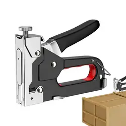 Manual Staple Machine Furniture Stapler Nail Staple Tool Reusable Manual Steel Nails Machine Tool For Carton Wood And House