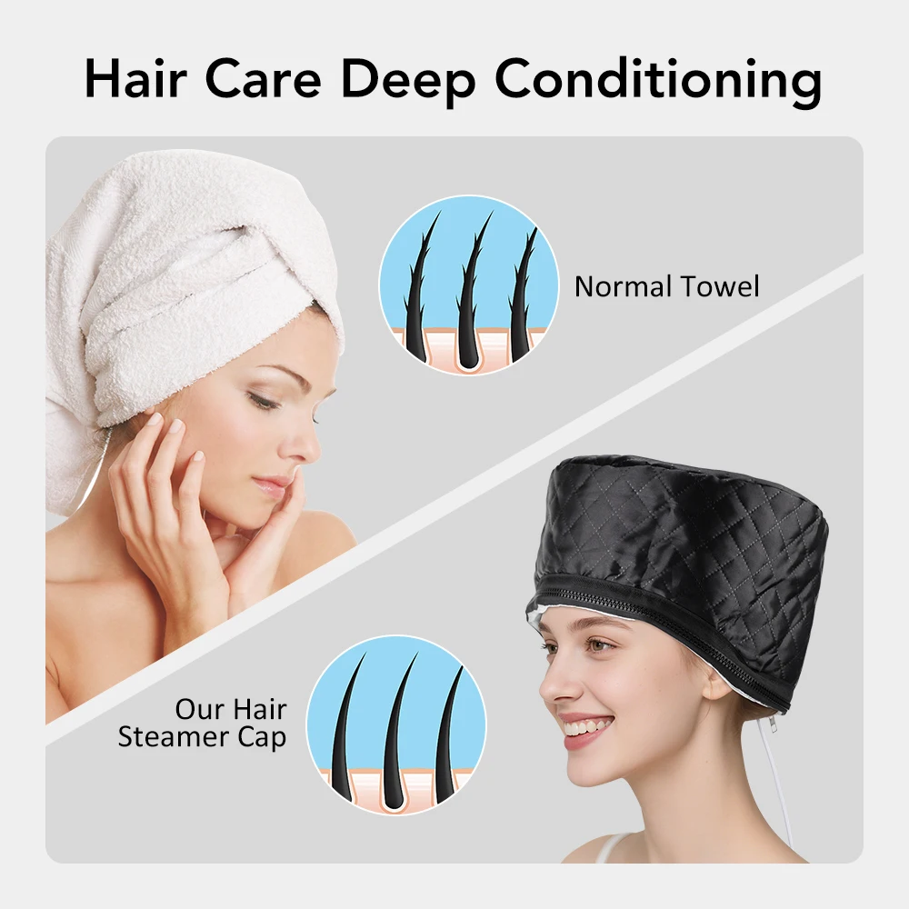 Electric Thermal Hair Steaming Cap for Salon Hair Care