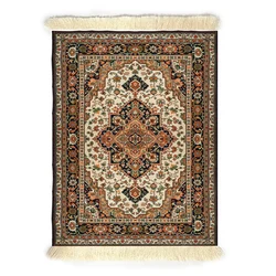 Luxurious Persian Style Mouse Pad - Premium Woven Carpet Design with Rubber Base, Small Table Mat 180x280mm, Ideal (Persian Rug)