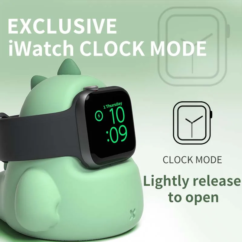 Silicone Charger Stand Holder Station Dock for Apple Watch Series 45/44/42/41/40/38mm IWatch 7/6/SE/5/4/3/2/1,Charging Dock Stat