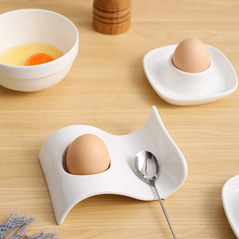 Elegant Ceramic Egg Cup Holder - Creative and Heat-Resistant Kitchen Essential