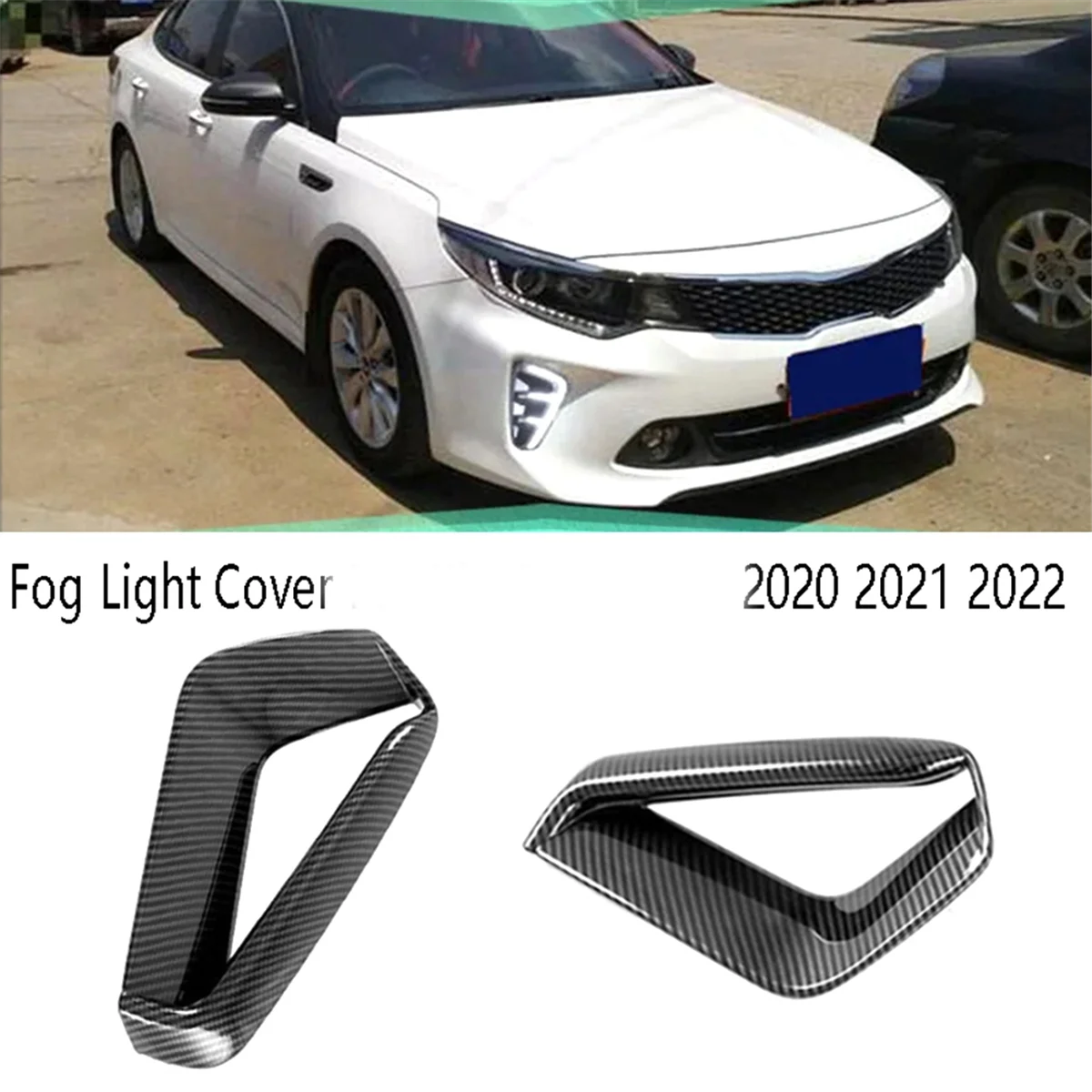기아 옵티마 K5 2020 2021 2022 LED DRL 주간 주행등 트림, 일광 안개등 커버, 자동차 스타일링, 2 개