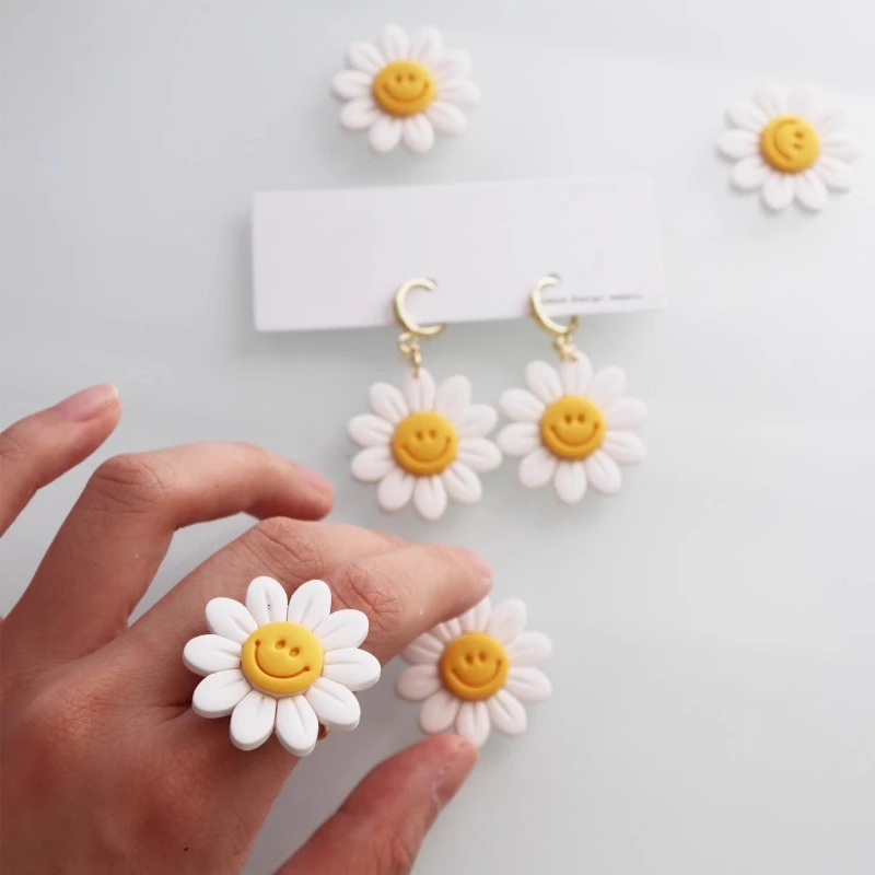 Flower Earrings Shaped Polymer Clay Cutter DIY Handmade Rings