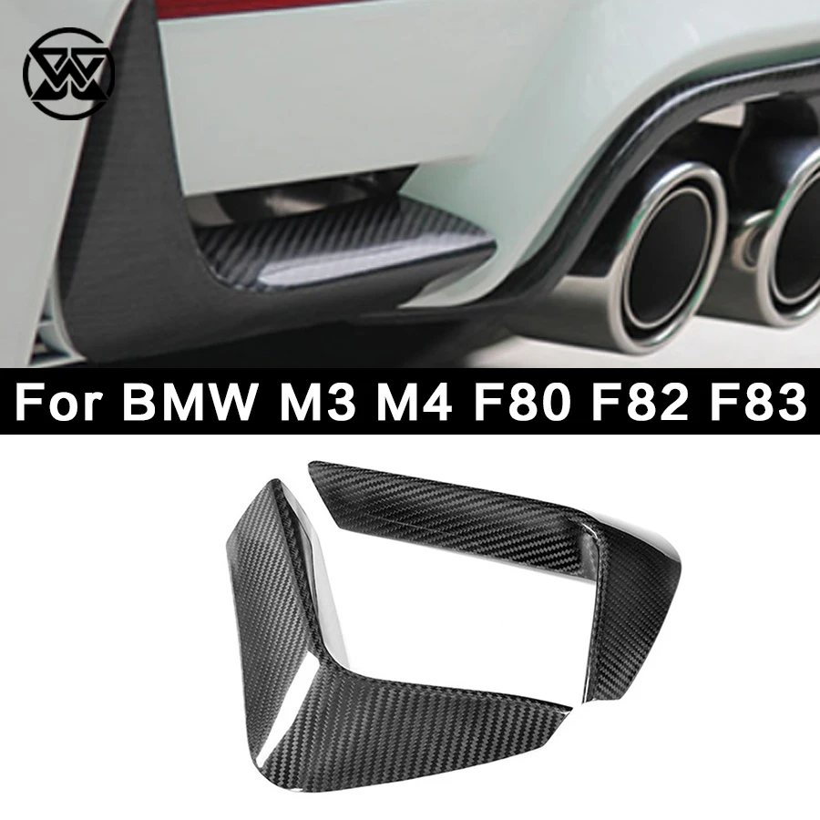 

Для BMW F80 M3 F82 F83 M4 4 двери 2 двери 2014 - 2019 диффузор заднего бампера из углеродного волокна разветвители губ нижний угловой спойлер чехлы