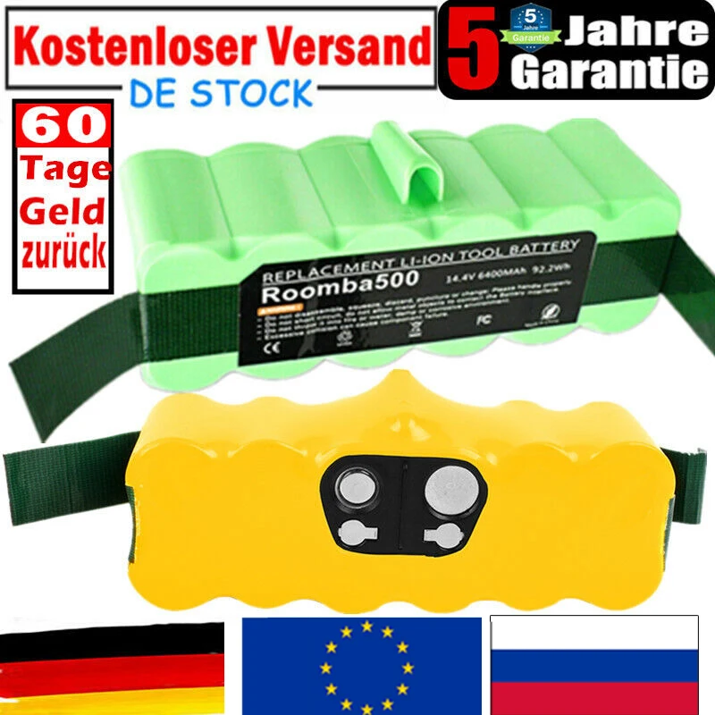 6400Mah Akku Für Irobot Roomba 500 600 700 800 900 580 620 770 780 Ni-Mh/Li-Ion Batteria Serie 536 555 560 580 Batterie