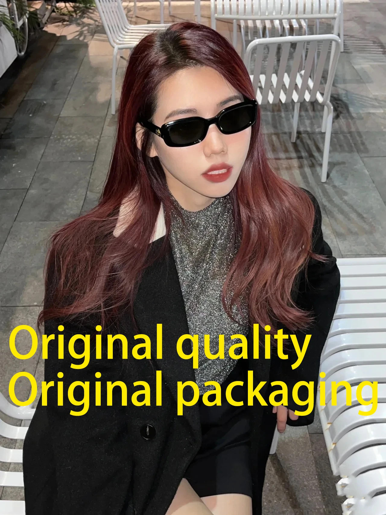 

2024 New Fashionable Retro Oval Sunglasses for Gentle Women Brand Designer Men's Cat Eye Blue Sunglasses Monst Korea GM THE BELL