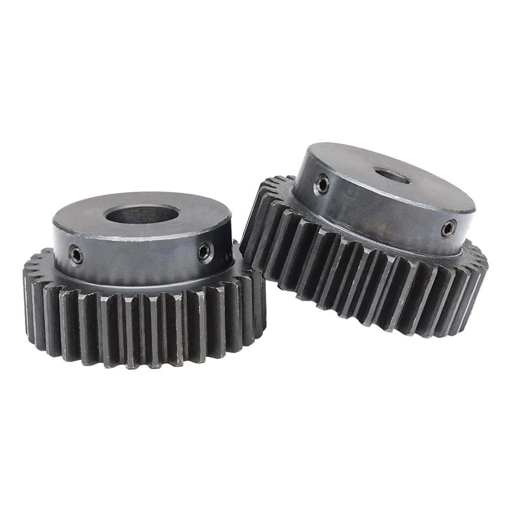 Motor Gear 2M 34T Pitch 6.28 mm Bore 10/12mm Gear Wheel Blackening SC45#Carbon Steel Material Teeth Height 20mm 2M34Teeth