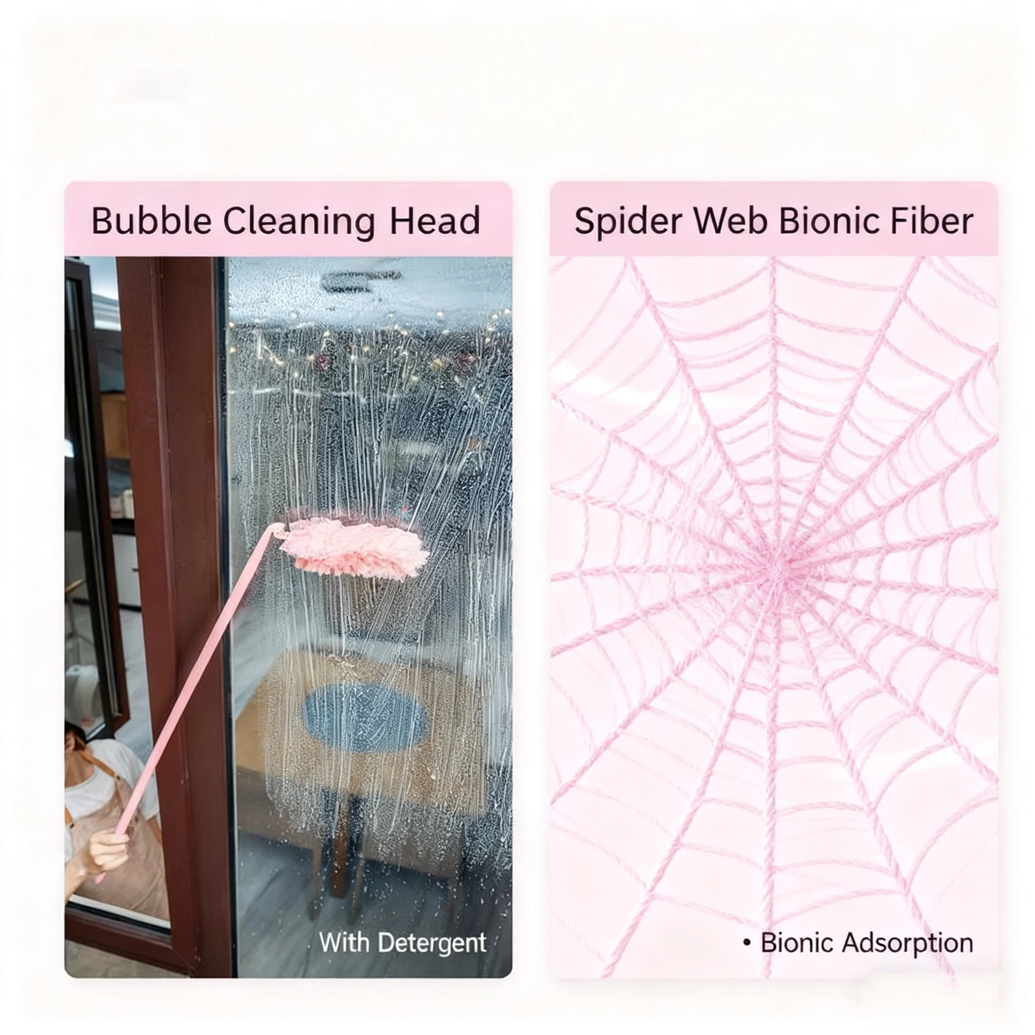 Adjustable Pack of 1/5 Duster Cloths with Telescopic Handle for Pet Hair/Dust Reusable Dust Cloths Set for Household and Cleanin