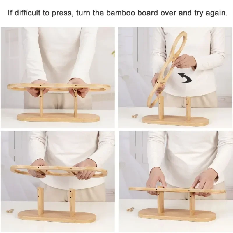 Ciotole Rialzate PETLINUS Per Gatti - Set Doppio In Ceramica E Legno, 29x15x5cm, 2x250ml - Foto 2