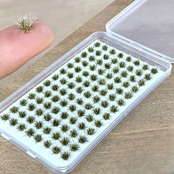 Static Grass Tuft Pack - 104 Pieces for Scenic Landscaping & Miniature Shrubs (White - green)