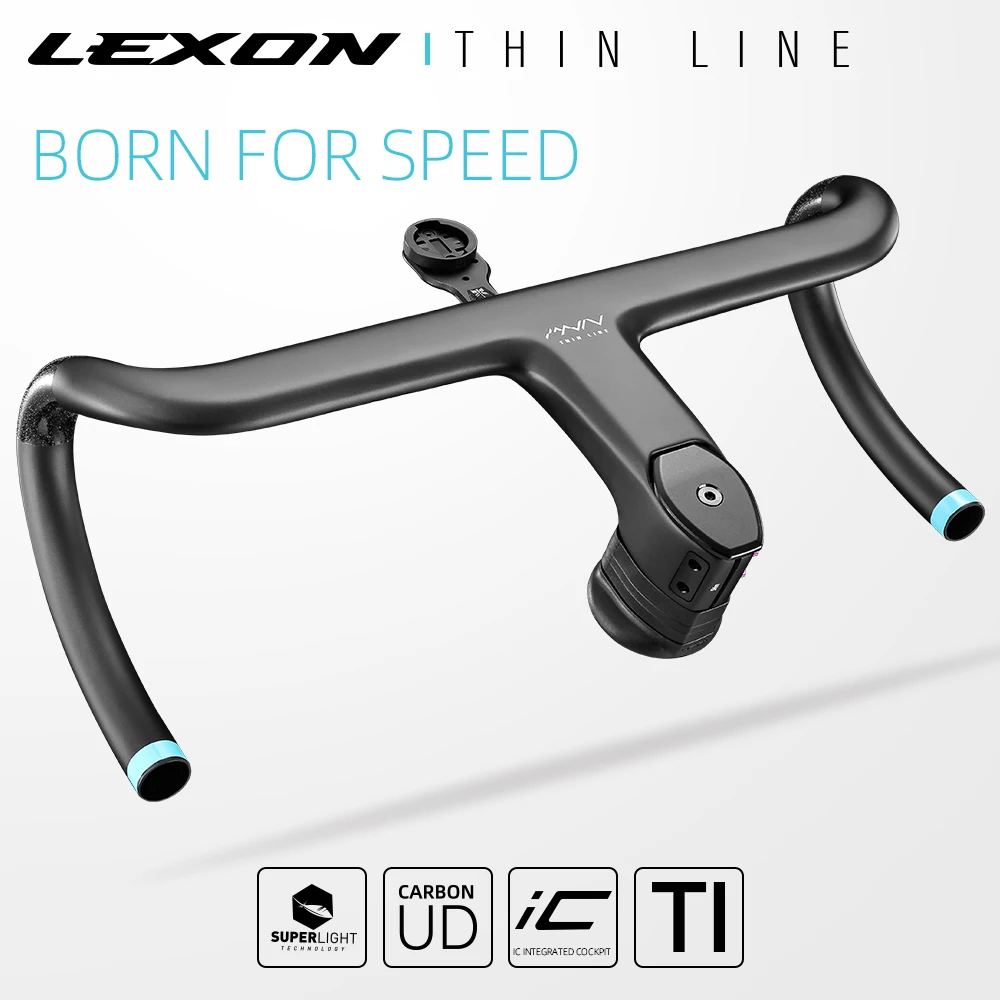 2024 Lexon Carbon Road Bike Manubrio 28.6Mm Ultralight Thin Line Handle Bar Stem T1000 Racing Bent Bar Parti Di Ciclismo Per Biciclette